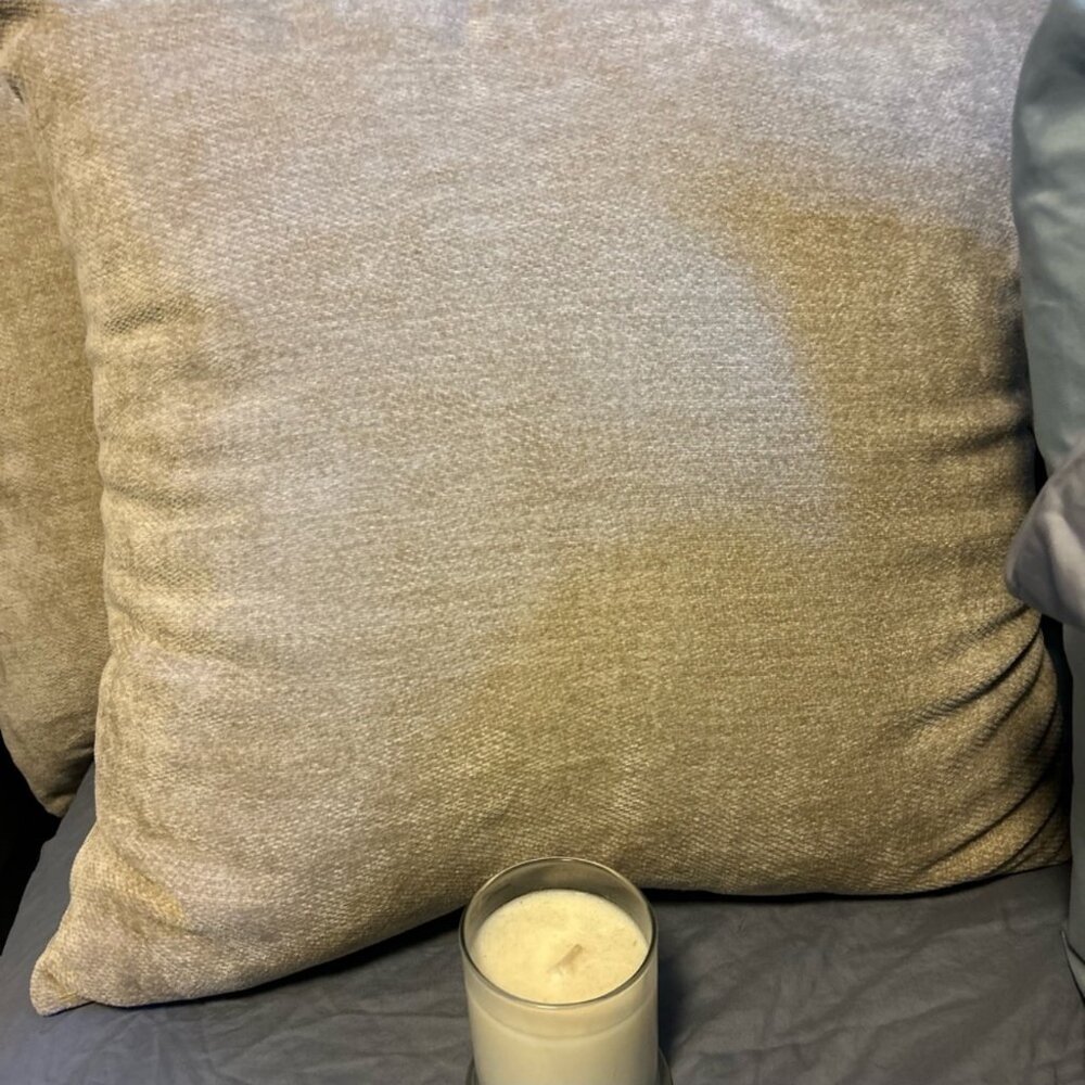 3pc Threshold oversize toss pillows tan Cream and Pillow 3pc Set 24” by 24”